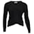 Sandro Paris V-Neck Rib Knit Sweater in Black Viscose Cellulose fibre  ref.1313806