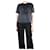 Isabel Marant Black short-sleeved embroidered top - size UK 8  ref.1313822