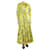 Autre Marque Yellow belted floral printed dress - size UK 10 Multiple colors  ref.1313825