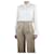 Frame Denim Cream silk ruffle-trim shirt - size M  ref.1313826