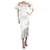 Jacquemus Vestido midi color crema con mangas abullonadas - talla UK 8 Crudo Viscosa  ref.1313839