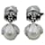 Chanel Pendientes de perlas CC Plata Metal  ref.1313859