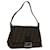 FENDI Zucca Canvas Mamma Baguette Shoulder Bag Black Brown Auth yk11309  ref.1313871