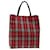 BURBERRY Nova Check Hand Bag Nylon Red Auth bs12551 Vermelho  ref.1313888