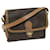Céline CELINE Macadam Canvas Shoulder Bag PVC Leather Brown Auth yk11104  ref.1313903