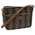 Pequin FENDI Pecan Canvas Shoulder Bag Brown Black Auth yk11276  ref.1313909