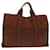 Hermès HERMES Fourre Tout MM Hand Bag Canvas Brown Auth bs12587 Cloth  ref.1313965
