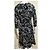 Autre Marque Rene Lezard Wollmischkleid Schwarz Creme - Ansicht 3