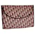 Dior Clutch Tasche Beige Bordeaux Leder Leinwand  ref.1314025