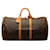 Louis Vuitton Brown Monogram Keepall 55 Leather Cloth  ref.1314087