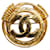 Broche Chanel Oro CC Dorado Metal Chapado en oro  ref.1314097