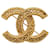 Chanel Gold CC Brosche Golden Metall Vergoldet  ref.1314102