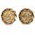 Chanel Gold CC Clip On Earrings Golden Metal Gold-plated  ref.1314136