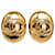 Pendientes de clip Chanel Gold CC Dorado Metal Chapado en oro  ref.1314150