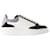 Übergroße Sneakers – Alexander Mcqueen – Leder – Weiß/Schwarze Farbe Kalbähnliches Kalb  ref.1314165