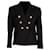 Balmain Double-Breasted Blazer in Black Cotton  ref.1314205