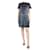 Céline Vestido de couro azul de manga curta - tamanho UK 12  ref.1314220