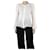 Chanel Blusa plisada de seda color crema - talla UK 10 Crudo  ref.1314244