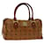 MCM Vicetos Logogram Hand Bag PVC Leather Brown Auth ki4241  ref.1314341