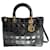 Dior Christian Dior Lady Dior Grande shoulder bag in black patent leather  ref.1314745