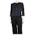 Chanel Schwarze, strukturierte, ausgefranste Jacke zum Zuknöpfen – Größe UK 12 Nylon  ref.1315126
