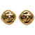 Chanel Gold CC Clip On Earrings Golden Metal Gold-plated  ref.1315180