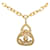 Colar de Pingente Chanel Gold CC Dourado Metal Banhado a ouro  ref.1315207