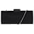 CARTIER HANDBAG PANTHERE CLASP POUCH IN BLACK CANVAS HAND BAG PURSE POUCH Cloth  ref.1315224