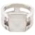 Hermès HERMES MEDOR MOONSTONE & DIAMOND RING T54 in silver 925 10GR SILVER RING Silvery  ref.1315238