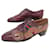 GUCCI DERBY SHOES WITH DRAGON EMBROIDERY 510110 LEATHER & LIZARD 5.5 39.5 SHOES Dark red  ref.1315303