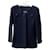 Chanel Chaqueta de tweed con botones CC masivos Azul marino  ref.1315364