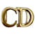 Boucle de ceinture CD saddle Christian Dior dorée Métal  ref.1315381