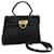 Salvatore Ferragamo Gancini Hand Bag Leather 2way Black Auth 68369  ref.1315744