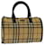 BURBERRY Nova Check Hand Bag Coated Canvas Beige Auth ac2831 Cloth  ref.1315765