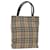 BURBERRY Nova Check Hand Bag Canvas Beige Auth bs12605 Cloth  ref.1315827