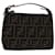 FENDI Zucca Canvas Hand Bag Brown Black Auth yk11283 Cloth  ref.1315853