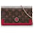LOUIS VUITTON Handbags Wallet On Chain B Brown Cloth  ref.1316081