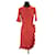 Paco Rabanne vestido vermelho Viscose  ref.1316235