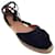 Autre Marque Zapatos planos de alpargata con envoltura en el tobillo de ante negro Aquazzura Suecia  ref.1316280