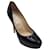 Autre Marque Zapatos de tacón con plataforma de charol con punta redonda negra Jimmy Choo Negro  ref.1316281