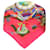 Autre Marque Hermès Rose Fuchsia / Écharpe carrée en sergé de soie rouge multi La Ronde des Heures Multicolore  ref.1316296