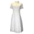 Autre Marque Duncan – Weißes, plissiertes, kurzärmliges Hemdblusenkleid aus Baumwolle mit Knopfleiste  ref.1316301