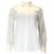 Autre Marque Brunello Cucinelli Blanc / Chemise boutonnée en coton argentée à détails perlés Monili  ref.1316303