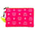 MCM Etui Pochette Kosmetiktasche Neon Pink Orange Tasche LogoPrint Clutch Pouch  ref.1316325