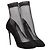 Dolce & Gabbana Stivaletti in pelle e tulle neri 39 Nero