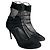 Dolce & Gabbana Stivaletti in pelle e tulle neri 39 Nero - vista 9