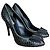 Dolce & Gabbana Black Python Leather Bow Pumps