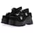 VERSACE  Sandals T.eu 37 leather Black  ref.1316358