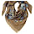 Gucci stole scarf GG Supreme flower print Brown Blue Wool  ref.1316391