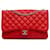 Chanel Rojo Maxi 3 Solapa de tacto tierno Roja Cuero Becerro  ref.1316423